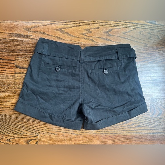 Just jeans vintage cuffed shorts with belt size 12 black 100% cotton NWT - Picture 6 of 6